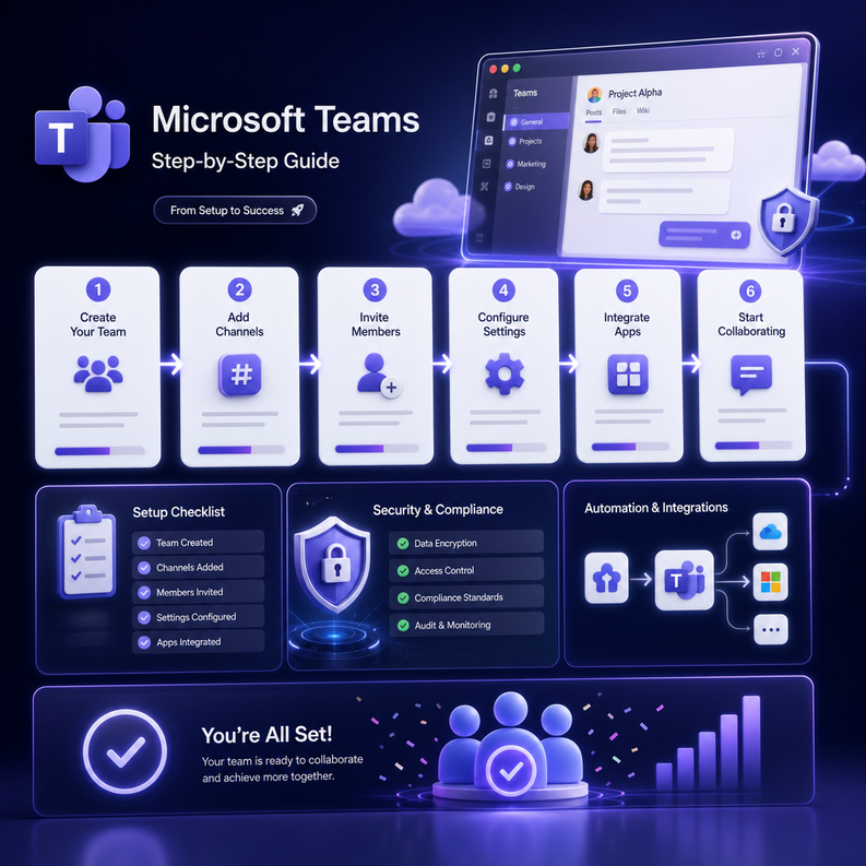 شرح Microsoft Teams للعمل الجماعي والمكالمات والاجتماعات 3 microsoft teams guide 1