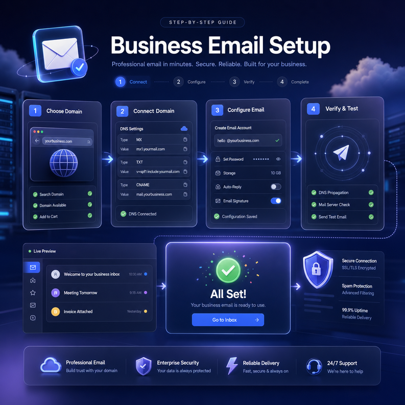 كيفاش تنشئ بريد إلكتروني مهني لعلامتك أو شركتك 3 business email setup 1